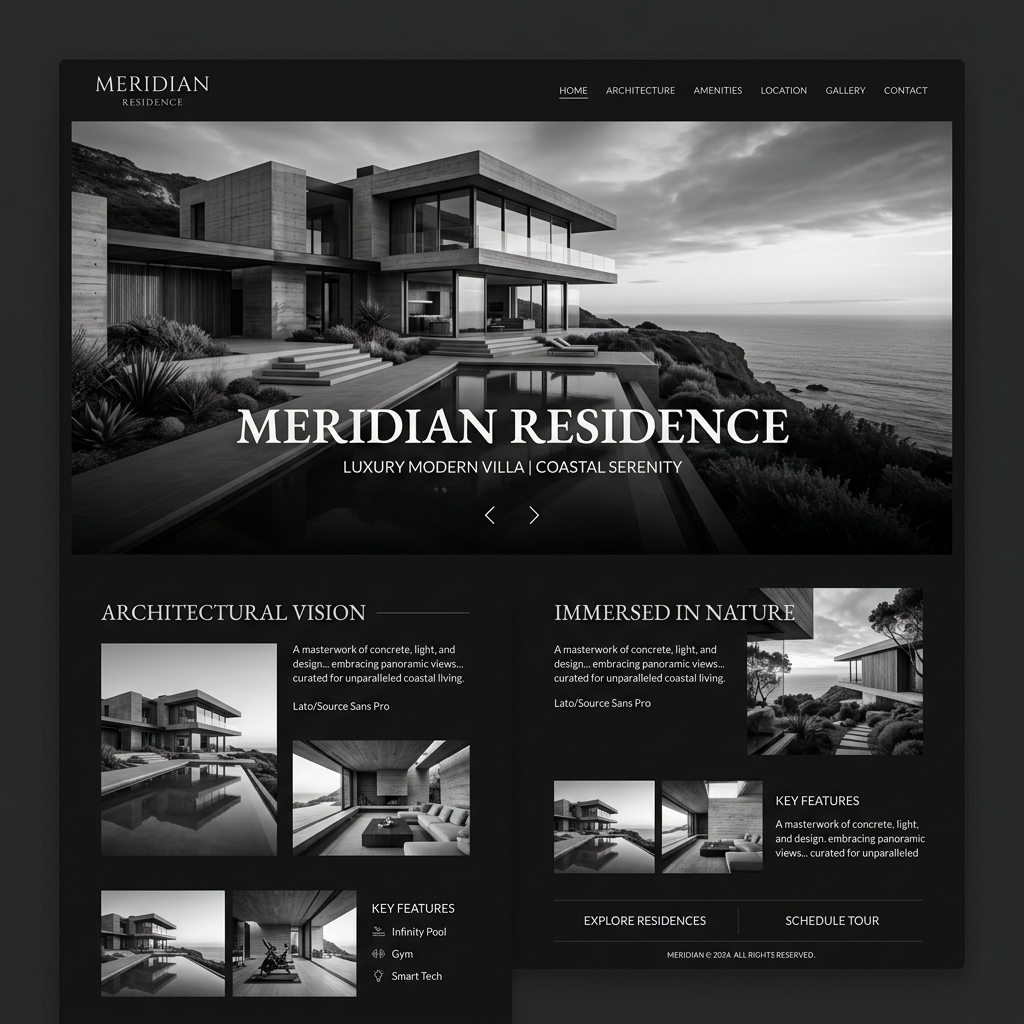 Meridian Residence Mockup